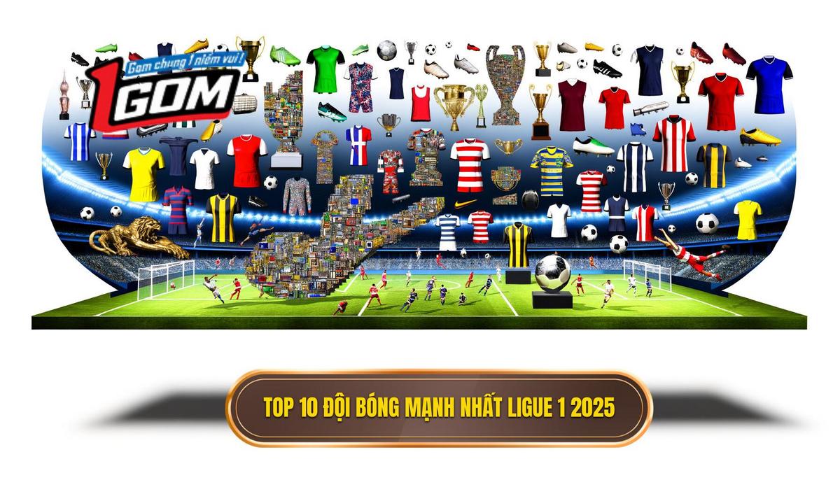 Top 10 đội bóng mạnh nhất Ligue 1 2025