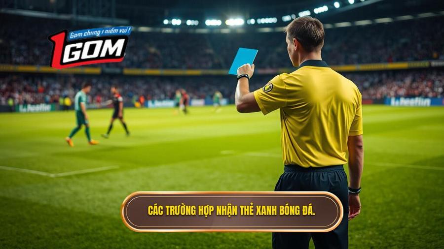 3. Các trường hợp nhận thẻ xanh bóng đá.
